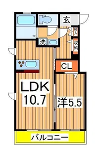 LUXLAS白山 A【1階】の間取り