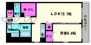 ノーブル関目【3階】の間取り