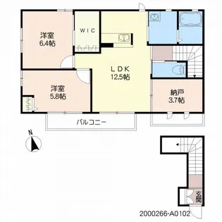アバンサール【2階】の間取り