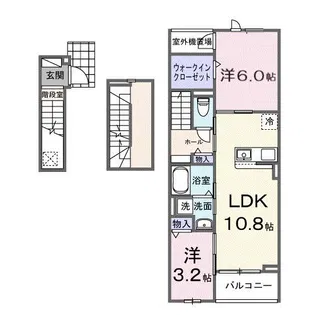 ヒカルサ大宮中川【3階】の間取り