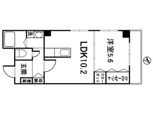 スイートエリア鴨池【8階】の間取り