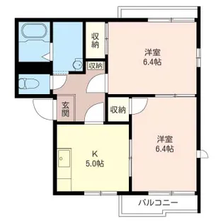 メゾンホジョウA【2階】の間取り