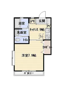 ウイスタリア市川南【2階】の間取り