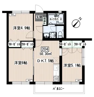 ウェルネス駒込【2階】の間取り