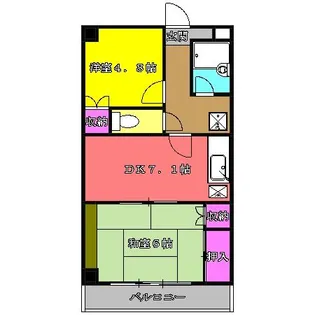 瑞江サングリーンビル【4階】の間取り