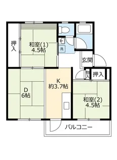 2DKの間取り画像