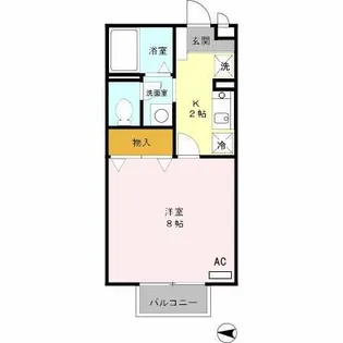 京都府福知山市荒河東町【アパート】の間取り