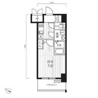 アプリーレ中之島【9階】の間取り