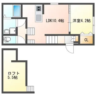 75apartment.東明【2階】の間取り