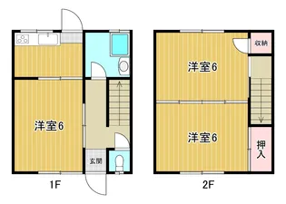 鳥取県米子市三本松3【一戸建】の間取り