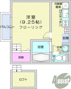 カーサ二本杉【1階】の間取り