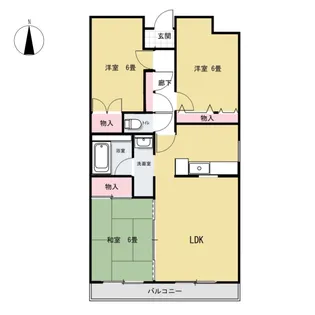 茨城県常陸太田市山下町【マンション】の間取り