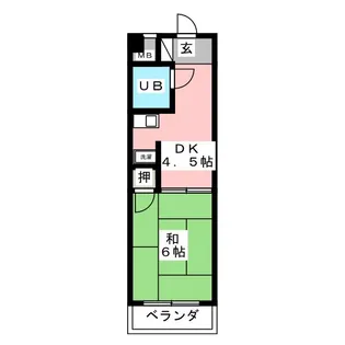 シティコザワ【3階】の間取り