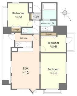 ナイスアーバン反町公園弐番館【4階】の間取り