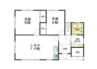 青森県十和田市大字三本木字牛泊【一戸建】の間取り