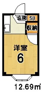 薄木マンション【3階】の間取り