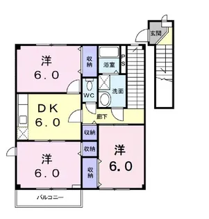 グランアルシェ B棟【2階】の間取り