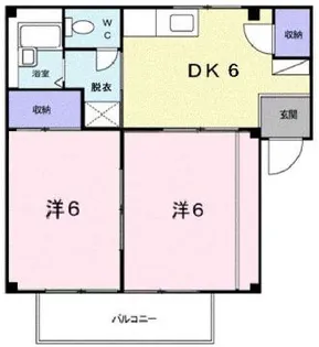 コーポサンスカイ【2階】の間取り