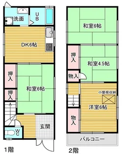 大阪府泉大津市西港町【一戸建】の間取り