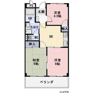 ETOILE中出【3階】の間取り