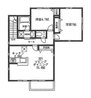 リスティガーデン白山【3階】の間取り