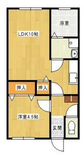 グランブルー吉富 B棟【1階】の間取り