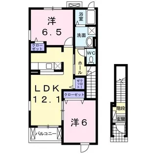 フェリースI【2階】の間取り