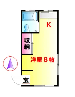 東京都中野区上高田2【アパート】の間取り