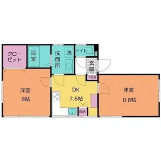 めぞんわたなべ【2階】の間取り