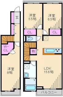 グラシアフィス北寺尾Dの間取り