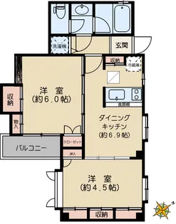レジデンシア本駒込【1階】の間取り