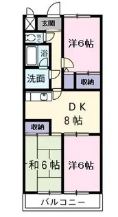 プランドール【6階】の間取り