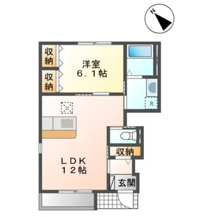 クレシアコートIII【1階】の間取り