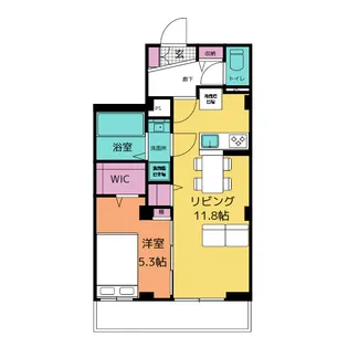 フランジュール下新城【2階】の間取り
