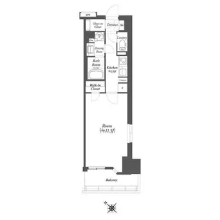 神奈川県横浜市中区伊勢佐木町3【マンション】の間取り