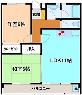 セシボン堀内I【2階】の間取り