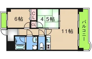 レオ住之江公園【8階】の間取り