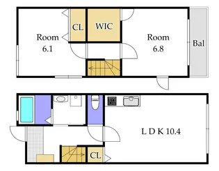 岡山県倉敷市玉島乙島【一戸建】の間取り