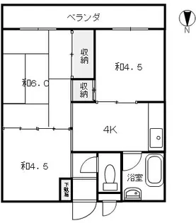 海老園春秋マンション【2階】の間取り