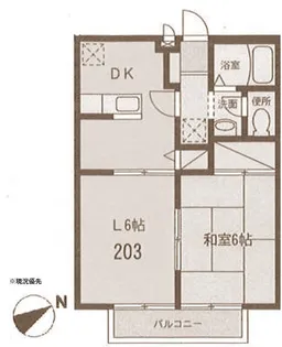 サンライズコース都筑【2階】の間取り