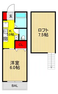 埼玉県川口市芝富士1【アパート】の間取り