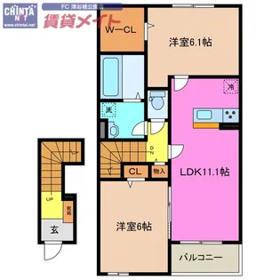 yステージ3【2階】の間取り