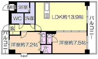 リ・エミネンス【2階】の間取り