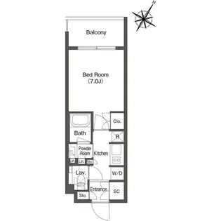 ミリアレジデンス日本橋人形町【4階】の間取り