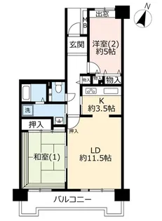 UR大久保【4階】の間取り