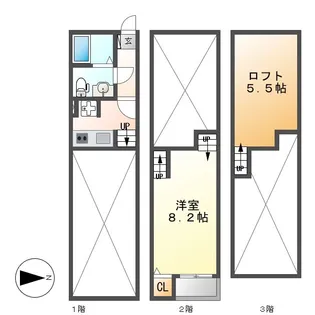 クリスタルガーデン【1階】の間取り