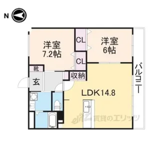 レジデンス口酒井【3階】の間取り