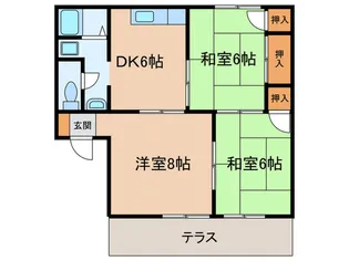 ファミ-ル喜楽B棟【1階】の間取り