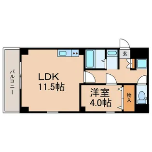 MSパラッゾ【1階】の間取り