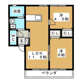 Casa Felice B【1階】の間取り